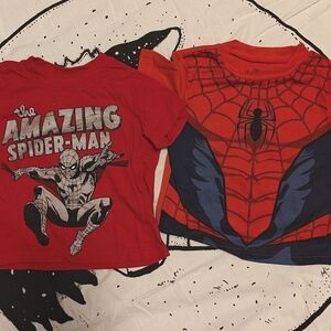 Three Marvel Spider-Man shirts